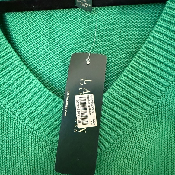 Ralph Lauren Teal V-Neck Women's Sweater - Picture 3 of 3